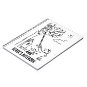 Der Lollipop-Mann hilft, einen Ball von einem Baum Notizblock (Linke Seite)