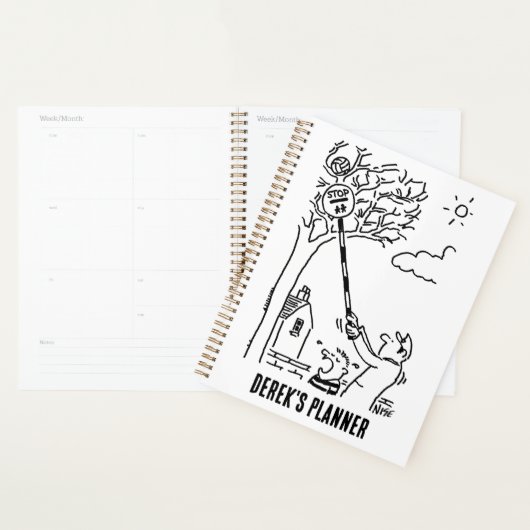 Der Lollipop-Mann hilft, einen Ball von einem Baum Planer (Anzeige)