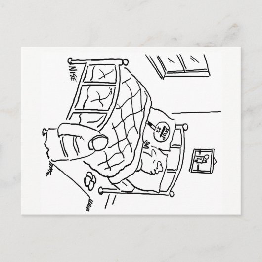 Der Lollipop-Mann schläft mit seinem Lollipop Postkarte (Vorderseite)