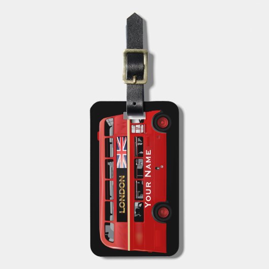 Der London-Bus Gepäckanhänger (Vorderseite vertikal)