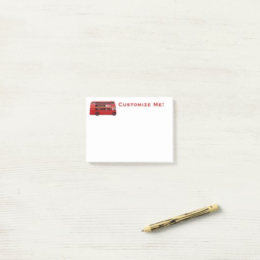 Der London-Bus Post-it Klebezettel (Auf Schreibtisch)