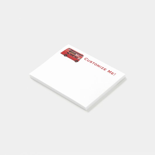 Der London-Bus Post-it Klebezettel (angewinkelt)