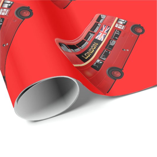 Der London-Rot-Bus Geschenkpapier (Rolleneckpunkt)