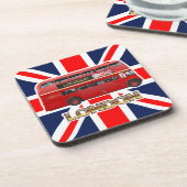 Der London-Rot-Bus Getränkeuntersetzer (Linke Seite)