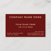 Der London-Rot-Bus Visitenkarte (Rückseite)