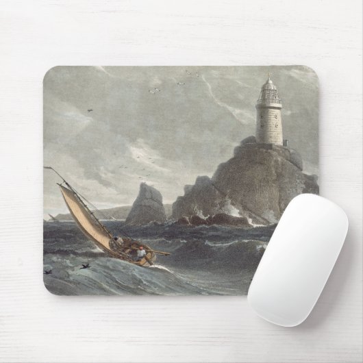 Der longships Leuchtturm der Länder beenden, Mousepad (Mit Mouse)