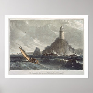 Der longships Leuchtturm der Länder beenden, Poster