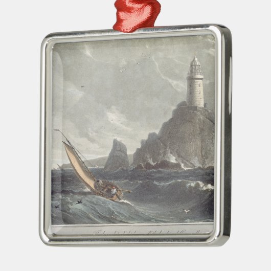 Der longships Leuchtturm der Länder beenden, Silbernes Ornament (Links)