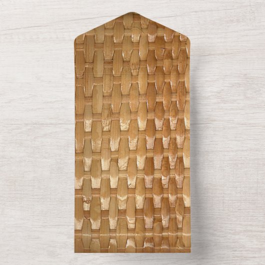 Der Look der Lacquer Wicker Basketweave Textur  All In One Einladung (Innen Boden)