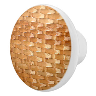 Der Look der Lacquer Wicker Basketweave Textur Keramikknauf