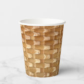 Der Look der Lacquer Wicker Basketweave Textur  Pappbecher (Rückseite)