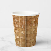 Der Look der Lacquer Wicker Basketweave Textur  Pappbecher (Rechts)