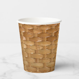 Der Look der Lacquer Wicker Basketweave Textur Pappbecher