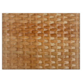 Der Look der Lacquer Wicker Basketweave Textur Schneidebrett (Vorderseite)