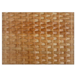 Der Look der Lacquer Wicker Basketweave Textur Schneidebrett