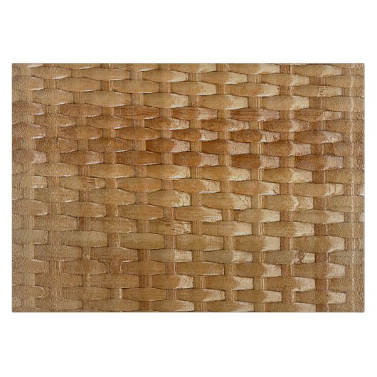 Der Look der Lacquer Wicker Basketweave Textur Schneidebrett (Vorderseite)