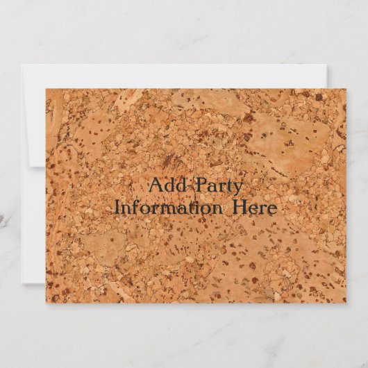 Der Look von Macadamia Cork Burl Holzogrin Einladung (Rückseite)