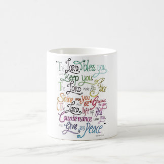 Der Lord Bless und behalten Sie bunte klassische Kaffeetasse