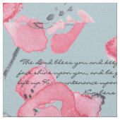 Der Lord Bless You und behalten Sie Rosen-Muster Stoff (Nahaufnahme)