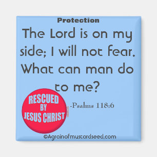 Der Lord ist auf meinem Seitenbibel-Zitat Magnet