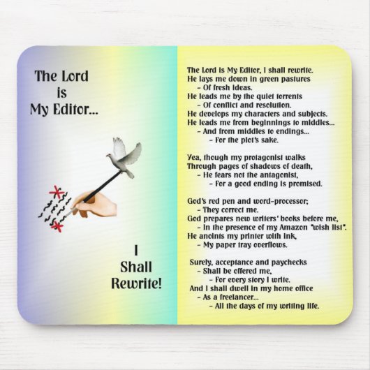 Der Lord ist mein Herausgeber--Mousepad Mousepad (Vorne)