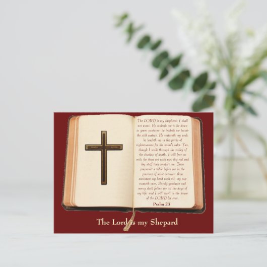Der LORD ist mein Hirte Postkarte (Stehend Vorderseite)
