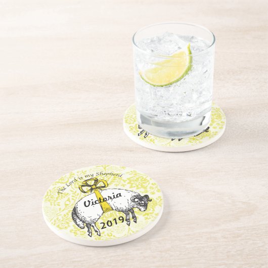 Der LORD ist mein Hirte Psalm 23 Getränkeuntersetzer (Seite)