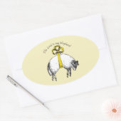 Der LORD ist mein Hirte Psalm 23 Ovaler Aufkleber (Umschlag)