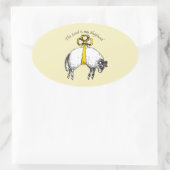 Der LORD ist mein Hirte Psalm 23 Ovaler Aufkleber (Tasche)