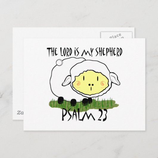 Der LORD ist mein Hirte Psalm 23 Säugling T - Shir Postkarte (Vorne/Hinten)