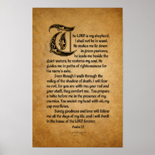 Der Lord ist mein Schäfer (Schrift: Psalm 23) Poster