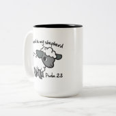 Der Lord ist mein Schäfer Zweifarbige Tasse (Vorderseite Links)