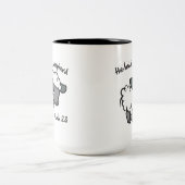 Der Lord ist mein Schäfer Zweifarbige Tasse (Mittel)