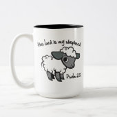 Der Lord ist mein Schäfer Zweifarbige Tasse (Links)