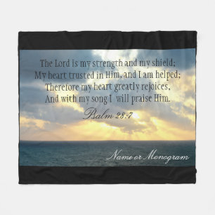 Der Lord ist meine Stärken-Psalm-christliche Bibel Fleecedecke