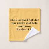Der Lord Shall Fight For You Badhandtuch Set (Waschlappen)