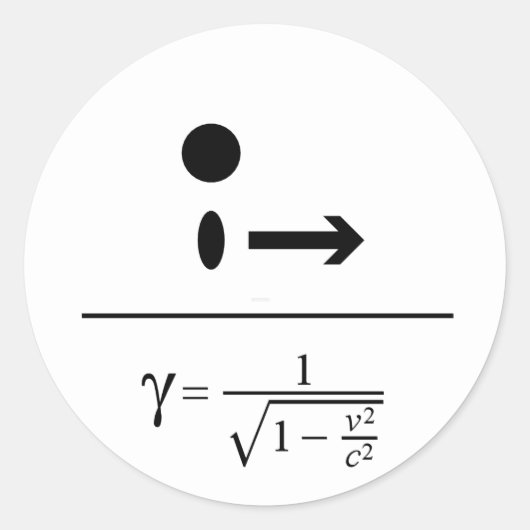 Der Lorentz-Faktor Runder Aufkleber (Vorderseite)