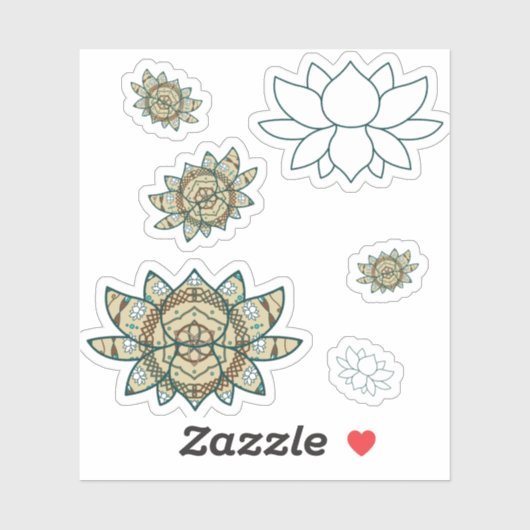 Der Lotus Contour-Sticker Aufkleber (Blatt)
