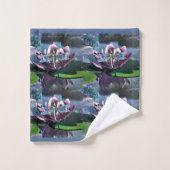 Der Lotus und die Dragonfly Badhandtuch Set (Waschlappen)