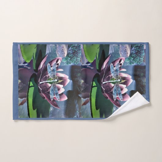 Der Lotus und die Dragonfly Badhandtuch Set (Handtuch)