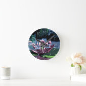 Der Lotus und die Dragonfly Runde Wanduhr (Zuhause)