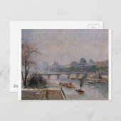 Der Louvre, der Morgen, der Schneeeffekt Camille P Postkarte (Vorne/Hinten)