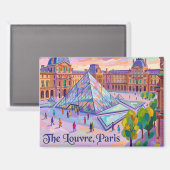 Der Louvre Frankreich Magnet (Vorderseite/Rückseite)
