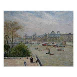 Der Louvre, Frühling Camille Pissarro Poster