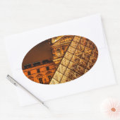 Der Louvre Ovaler Aufkleber (Umschlag)