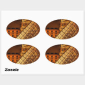 Der Louvre Ovaler Aufkleber (Blatt)