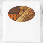 Der Louvre Ovaler Aufkleber (Tasche)