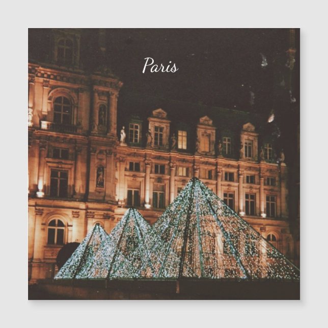Der Louvre, Paris, Frankreich Magnetkarte (Vorderseite)