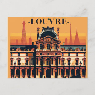 Der Louvre: Pariser Eleganz und kulturelles Erbe Feiertagspostkarte