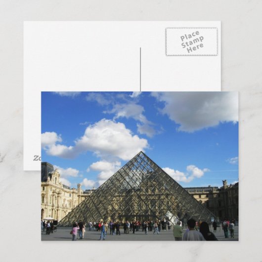 Der Louvre Postkarte (Vorne/Hinten)
